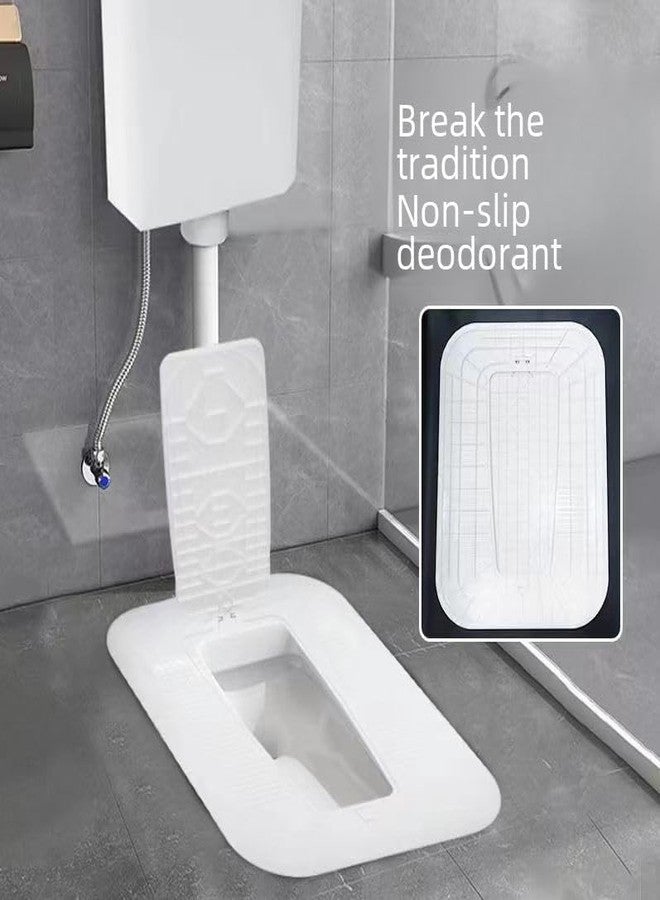 Crobat غطاء مرحاض كروبات القرفصاء، غطاء حماية كامل مغلق لحفرة المرحاض القرفصاء، مقاوم للروائح والانسداد - Image 3